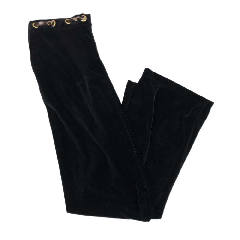 St. John Black & Gold High Rise Wide Leg Pants | Size L